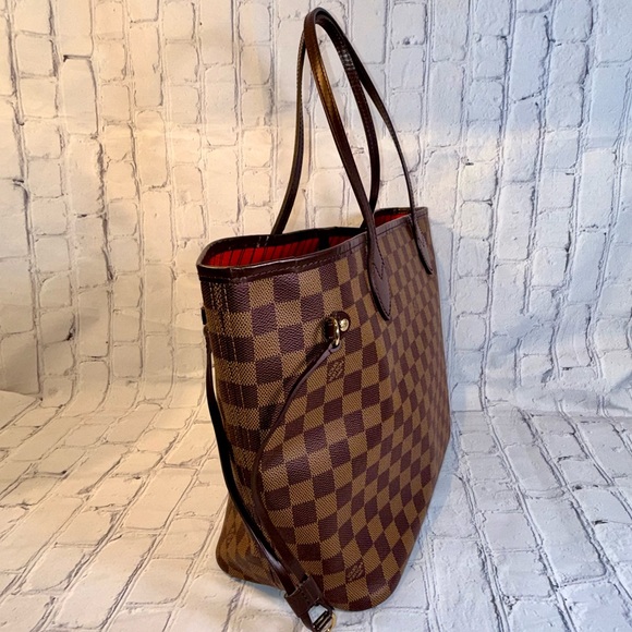 Neverfull GM Damier Ebene Tote Shoulder Bag Brown - Picture 8 of 16